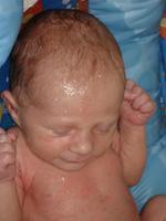 Smiling during bath time